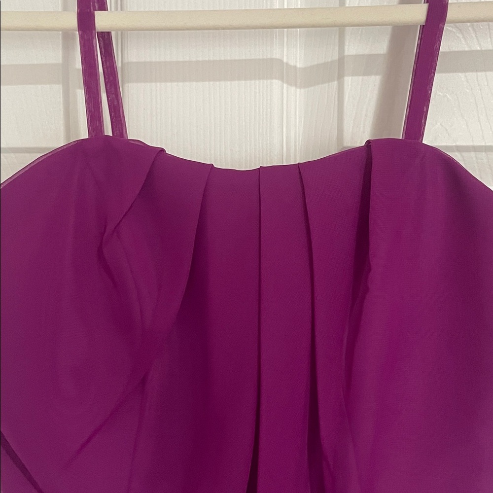 Impression Bridal- Passion/Gray Spaghetti-Strap Evening Gown with Waistband NWT! - Picture 5 of 14